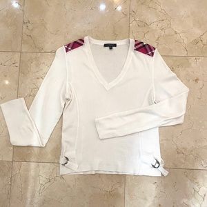 LADYS BURBERRY TOP Size M- with hot pink detail